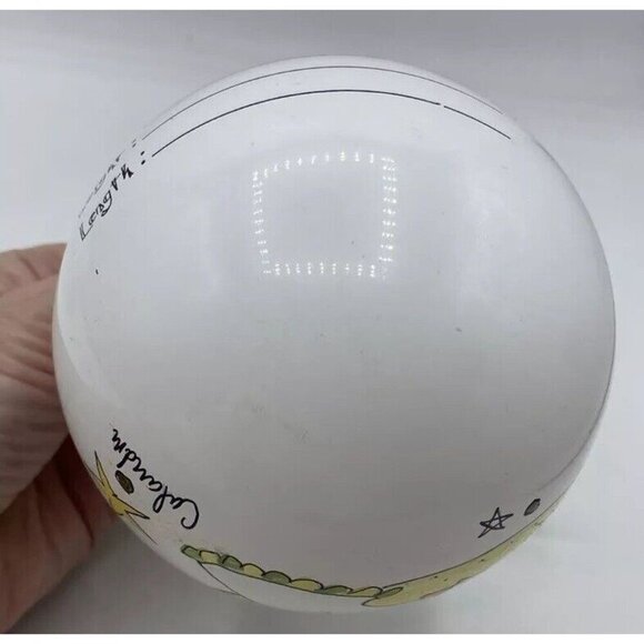 Cute As A Button Glass Christmas Ornament Signed Heaven Sent New Baby 4 Inch - Picture 5 of 16